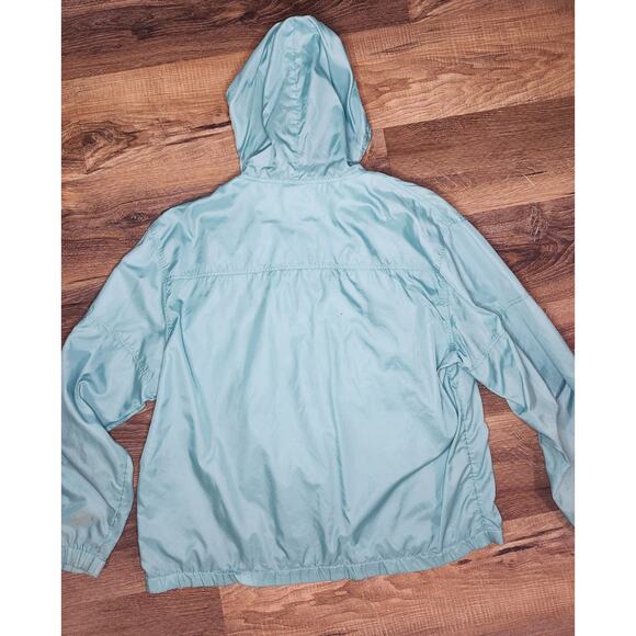 Vintage Lacoste Pullover Windbreaker Jacket Teal Green Half-Zip Hooded Men’s L - Picture 7 of 15